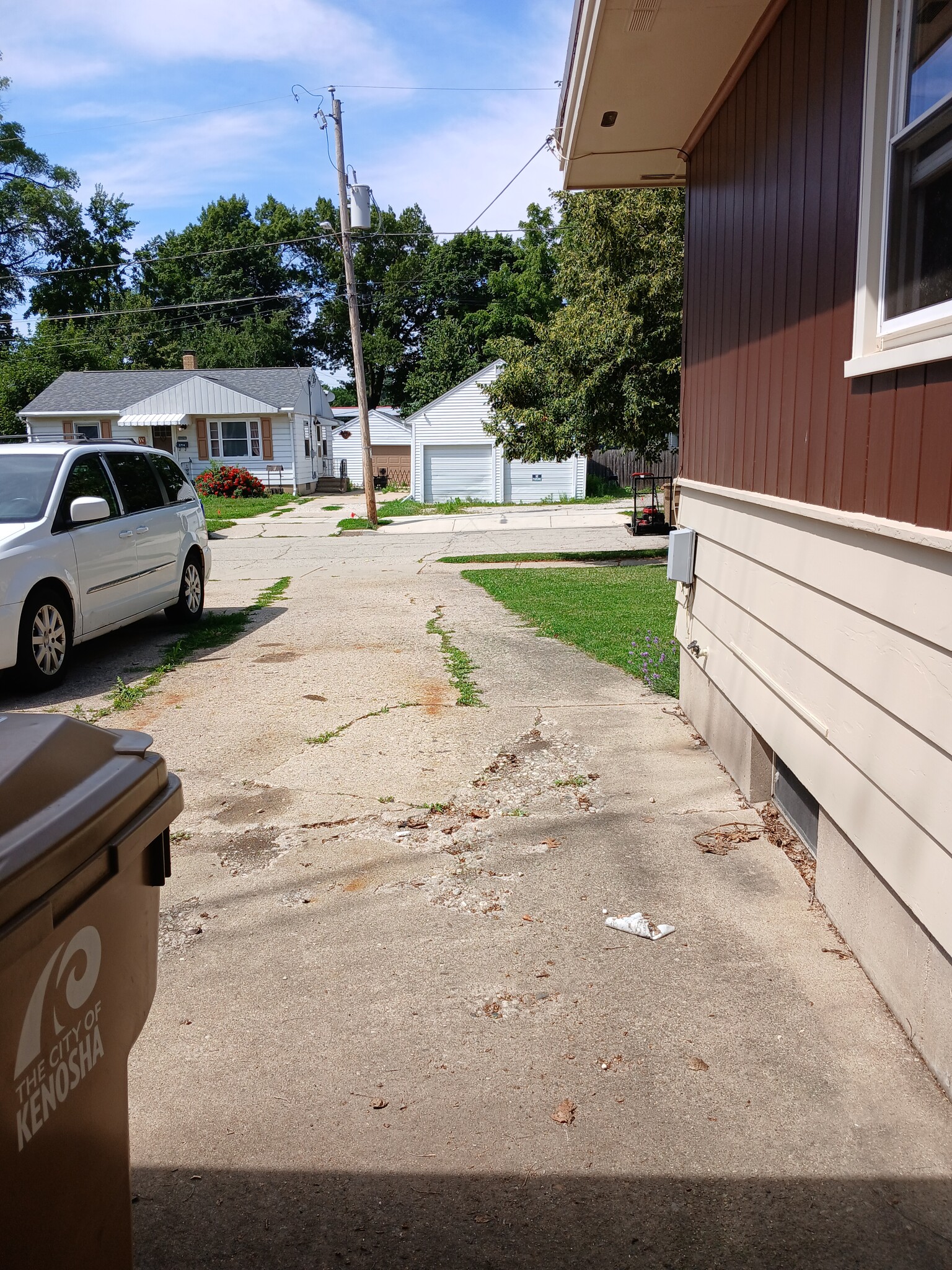 Driveway view from garage - 3709 60th Pl