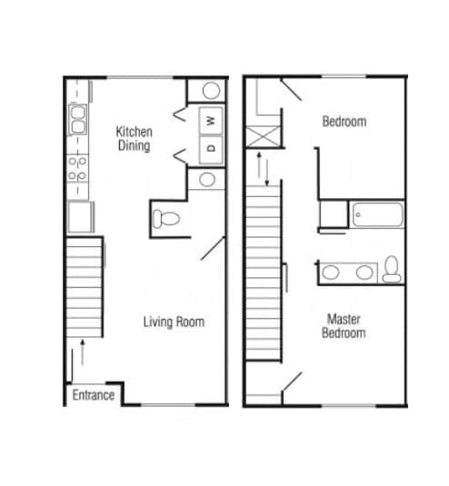 2BR/1.5BA - River Valley West