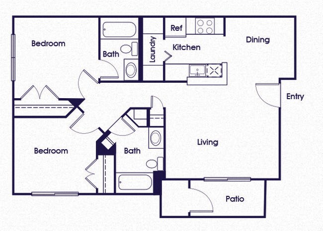 Floorplan - Riverwoods Apartments, Riverwoods at Lake Ridge Apartments & Riverwoods at Towne Square Townhomes