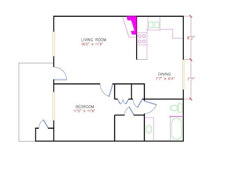 1BR/1BA - Copperwood Apartments