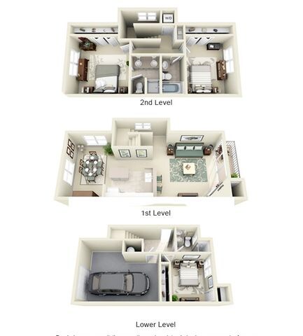 Floorplan - The Colonnade Luxury Townhome Apartments