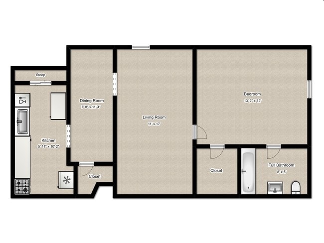 1BR/1BA - The Governor Apartments