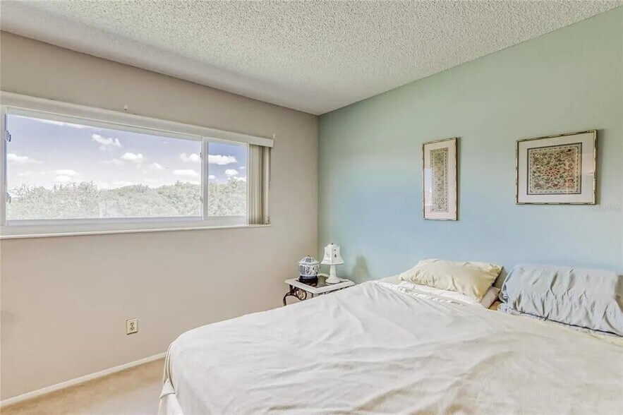 Master bedroom has 2 closets, ceiling fan, bathroom & view of golf course. Walls have been repainted - 2460 Franciscan Dr