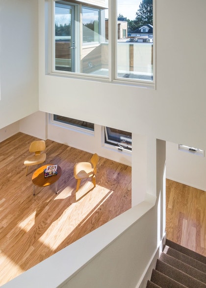 View to living area from 2nd floor - 2457 SE Ankeny St