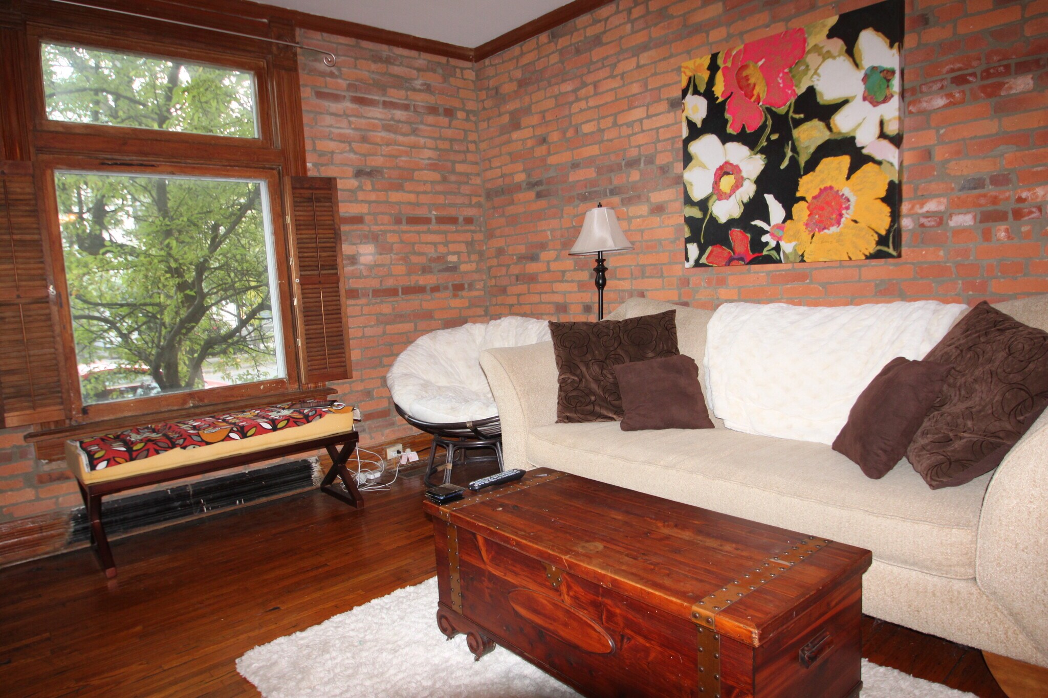 Exposed Brick Walls - 239 E Whittier St