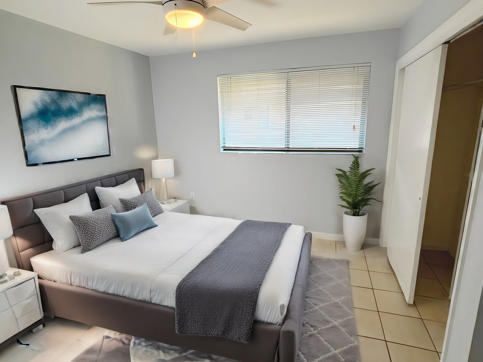 virtually staged 2nd BR - 880 S Village Dr N