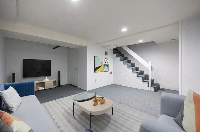 Finished basement furnished view - 356 Lexington St