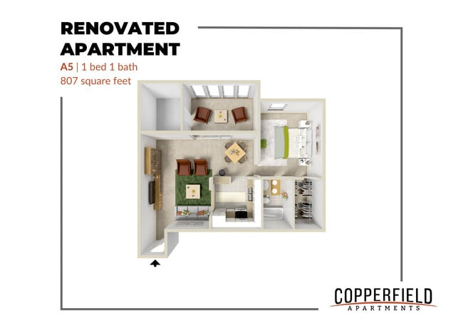 Copperfield Apartments - A5 Renovated - Copperfield Apartments