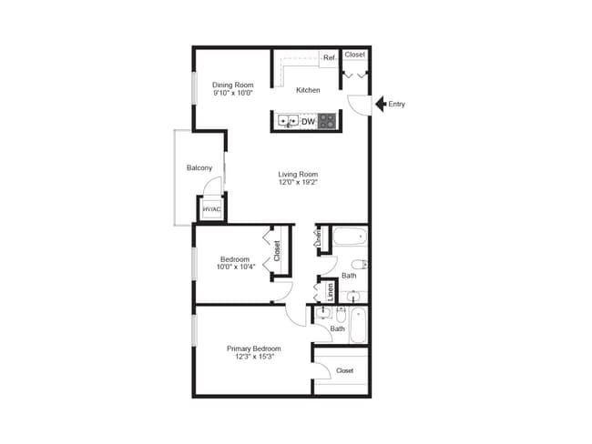 Two Bedroom - Fairway Park Apartments & Townhomes