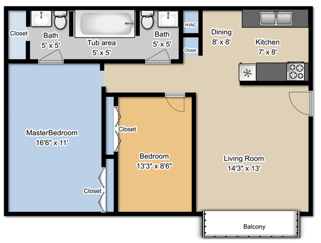Floorplan - El Chaparral Apartments