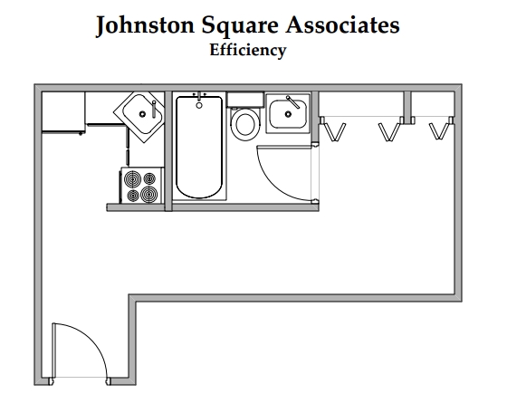 Efficiency - Johnston Square Apartments