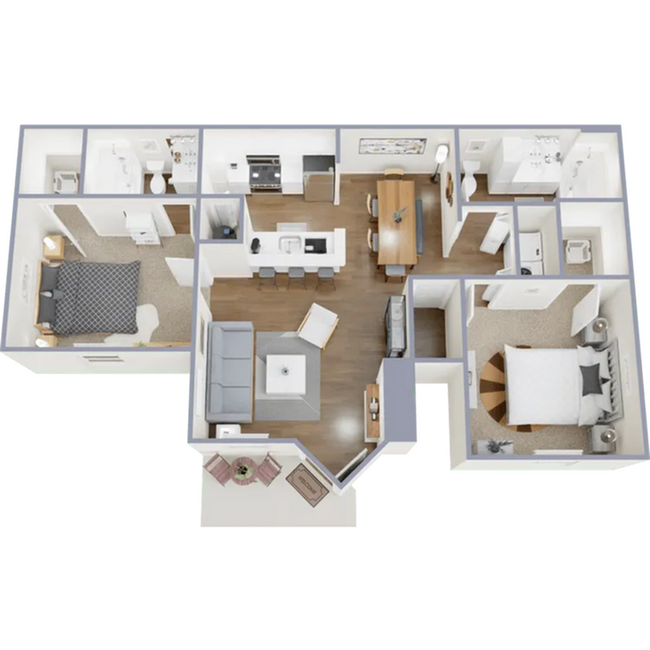 Two bedroom, two bath, 952-1049 square foot apartment home - Dakota at Governors Ranch