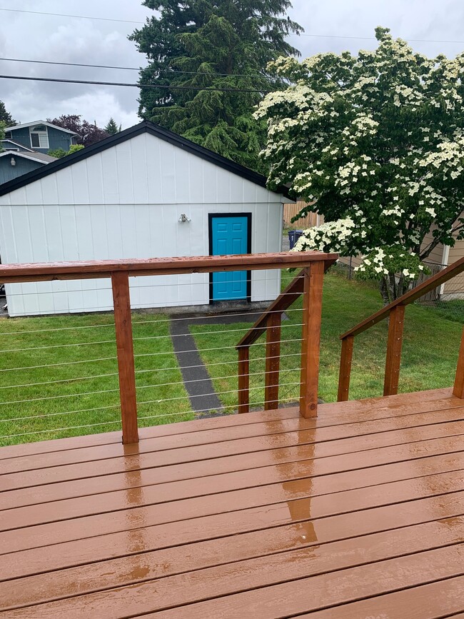 Newly rebuilt trex deck and large, fully fenced back yard. - 3720 S L St