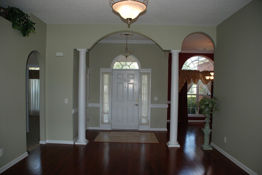 Looking at the front door from living room - 145 White Dogwood Ln