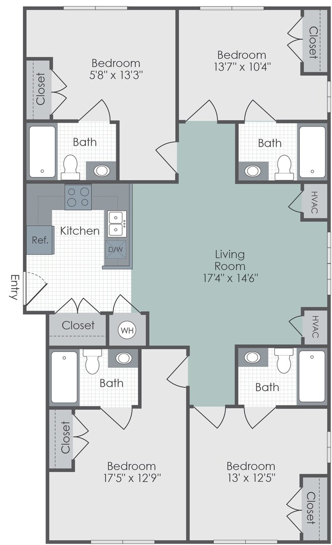 Floorplan - The Flats at Wick Apartments