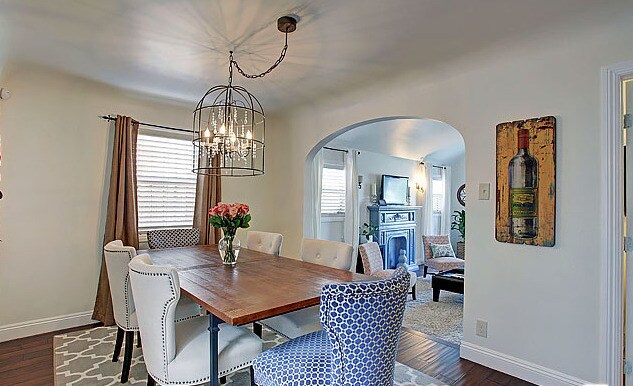 Curved High Ceiling in Dining Room - 2315 S Cochran Ave