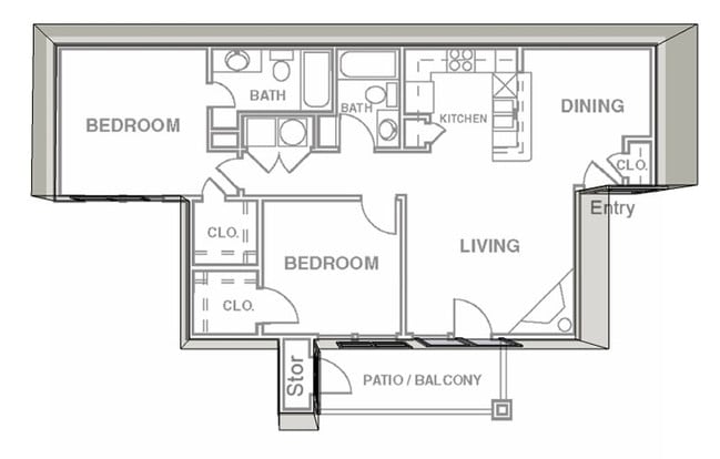 2BR/2BA - Indian Creek Apartments