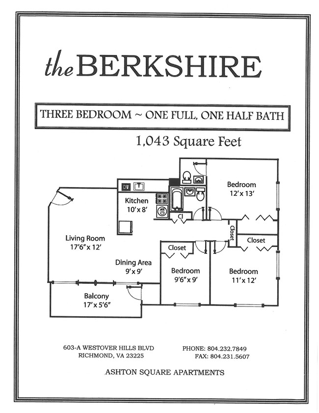 Floorplan - Ashton Square Apartments