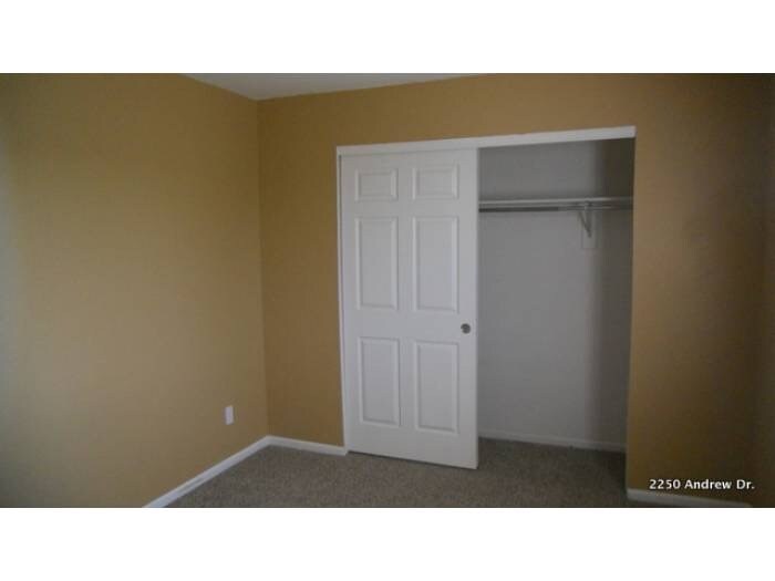 Upstairs 2nd South Bedroom Closet - 2250 Andrew Drive