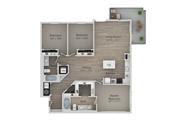 Floorplan - Arcadia Apartment Homes