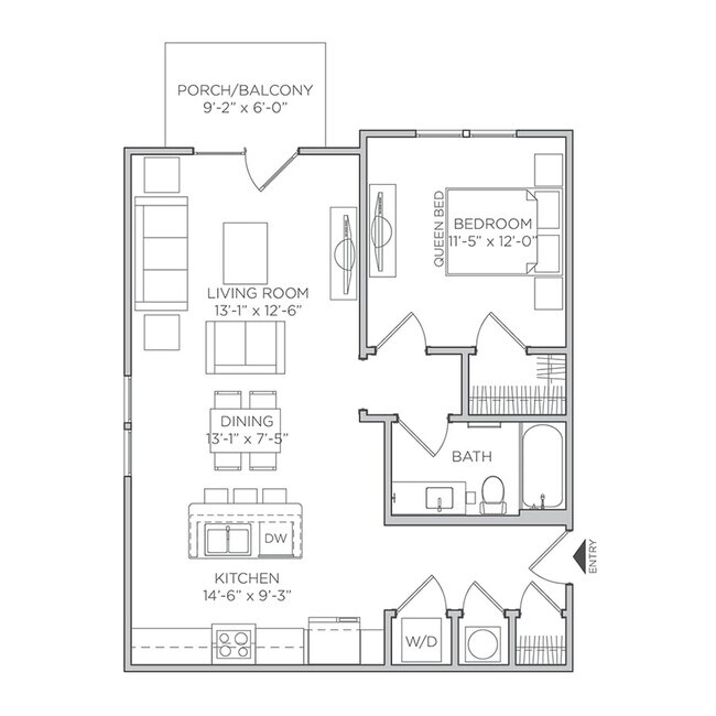 Floorplan - Cotton Mill Apartments