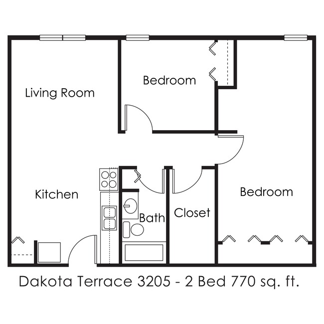 Floorplan - Dakota Terrace Apartments