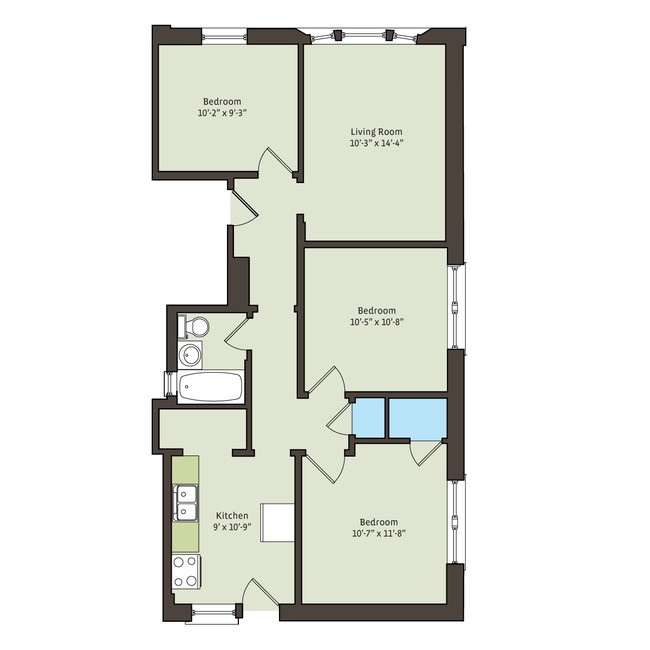 Floorplan - 5401-5403 S. Woodlawn Avenue