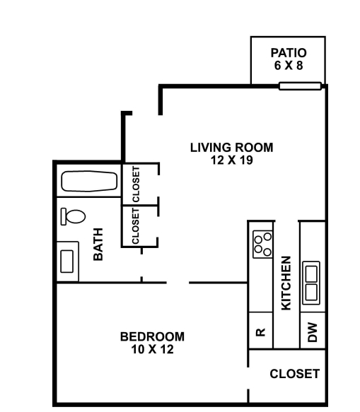 1 Bedroom, 1Bath - Willow Tree Apartments