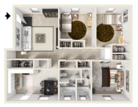 Floorplan - Brentwood Apartments