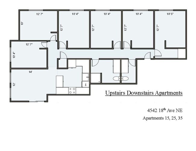 Floorplan - Upstairs Downstairs Apartments