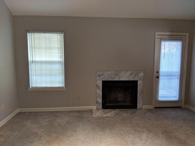 Living room with wood burning fireplace - 3106 Anderson Pike