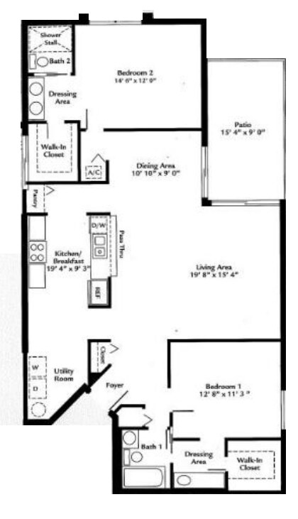 2BR/2BA - Lakeside Condominiums