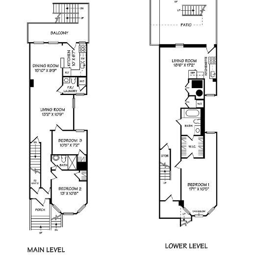 Upstairs/Lower Level floor plan - 2715 11th St NW