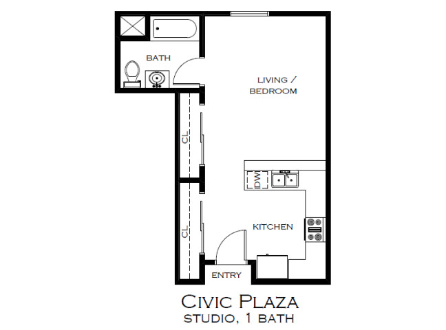 Floorplan - Civic Plaza Apartments