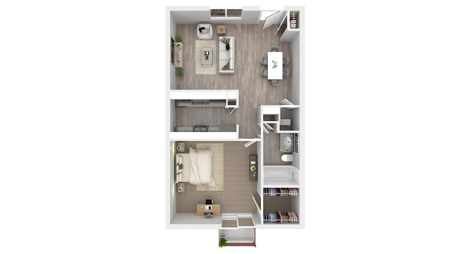 Landmark 1 bedroom.png - Landmark Apartments