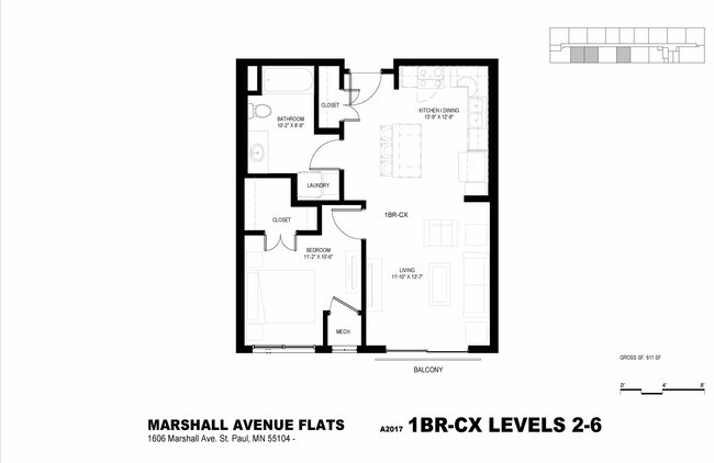 Floorplan - Marshall Avenue Flats