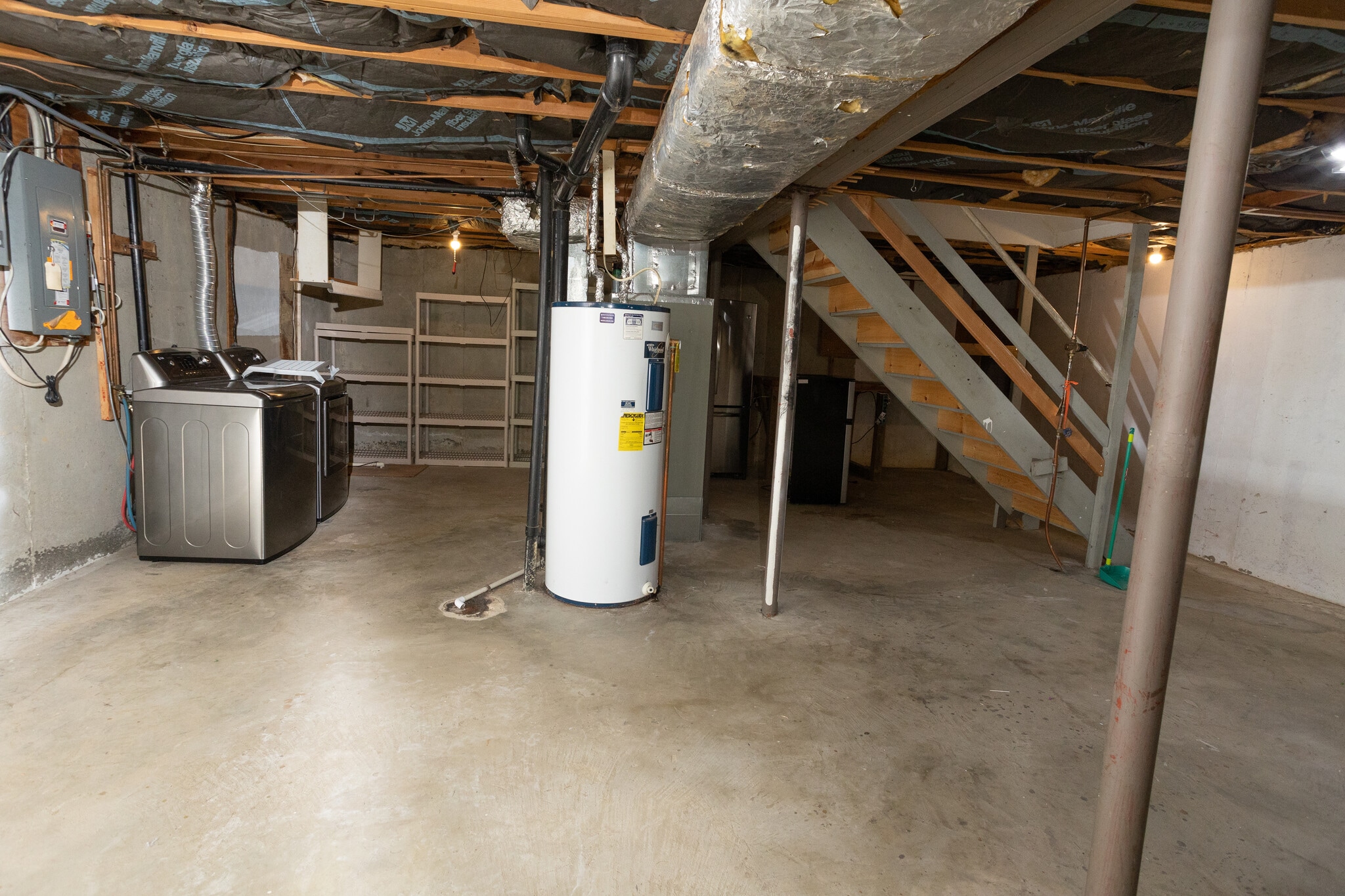 Basement with Laundry Machines - 16003 Fairway Dr