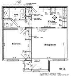 1BR/1BA - Oakridge Apartments