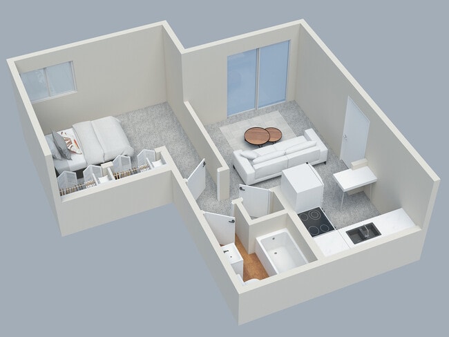 1BD 1BA Jr - Hillbrook Apartments