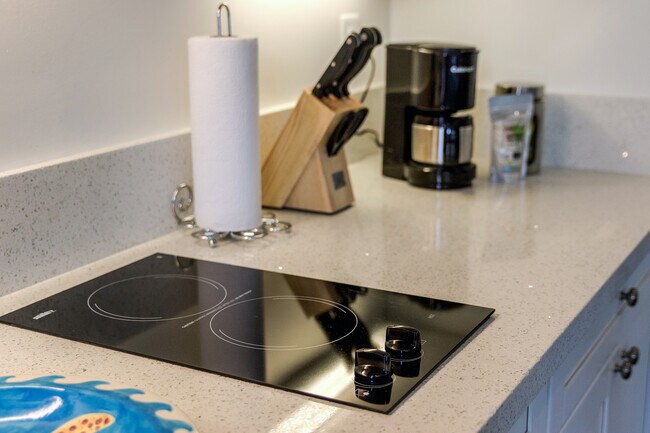 kitchenette with 2 burner cook top - 244 Awakea Rd