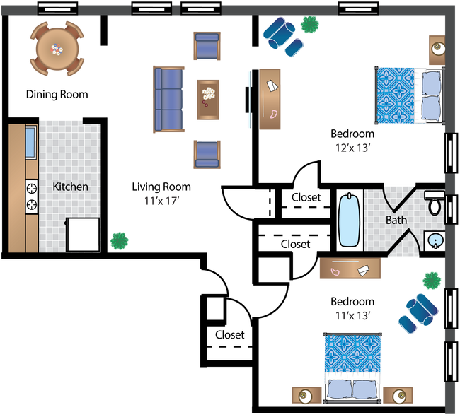 Floorplan - Archer Apartments