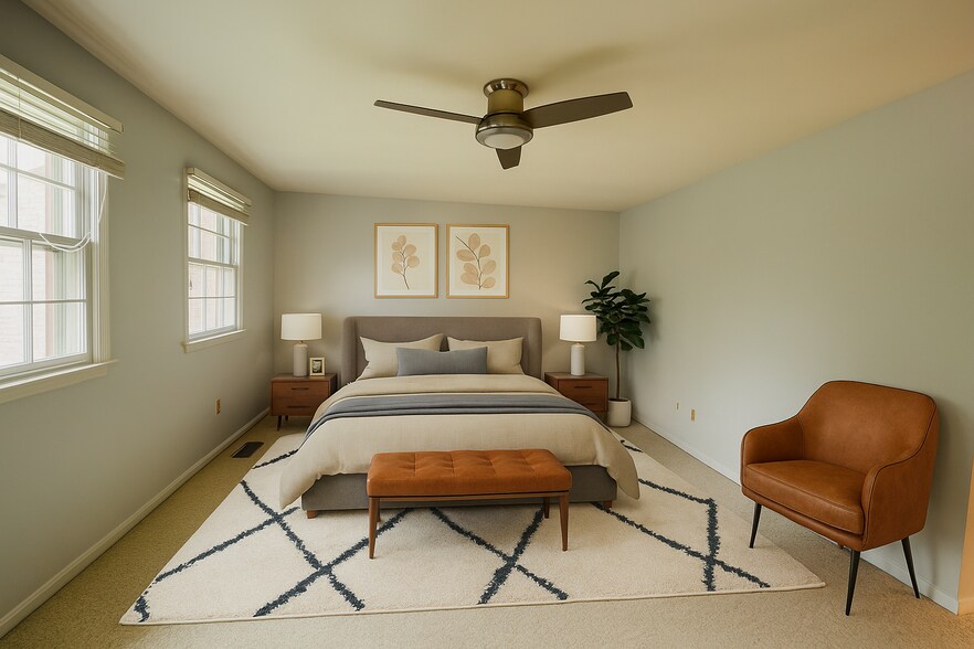 Master Bedroom- fits a California king and sitting area. Full length closet. - 2723 Carter Farm Ct