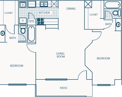 2BR/2BA - Willow Brook Crossing