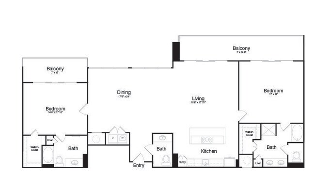 Floorplan - The Katy at Victory Park