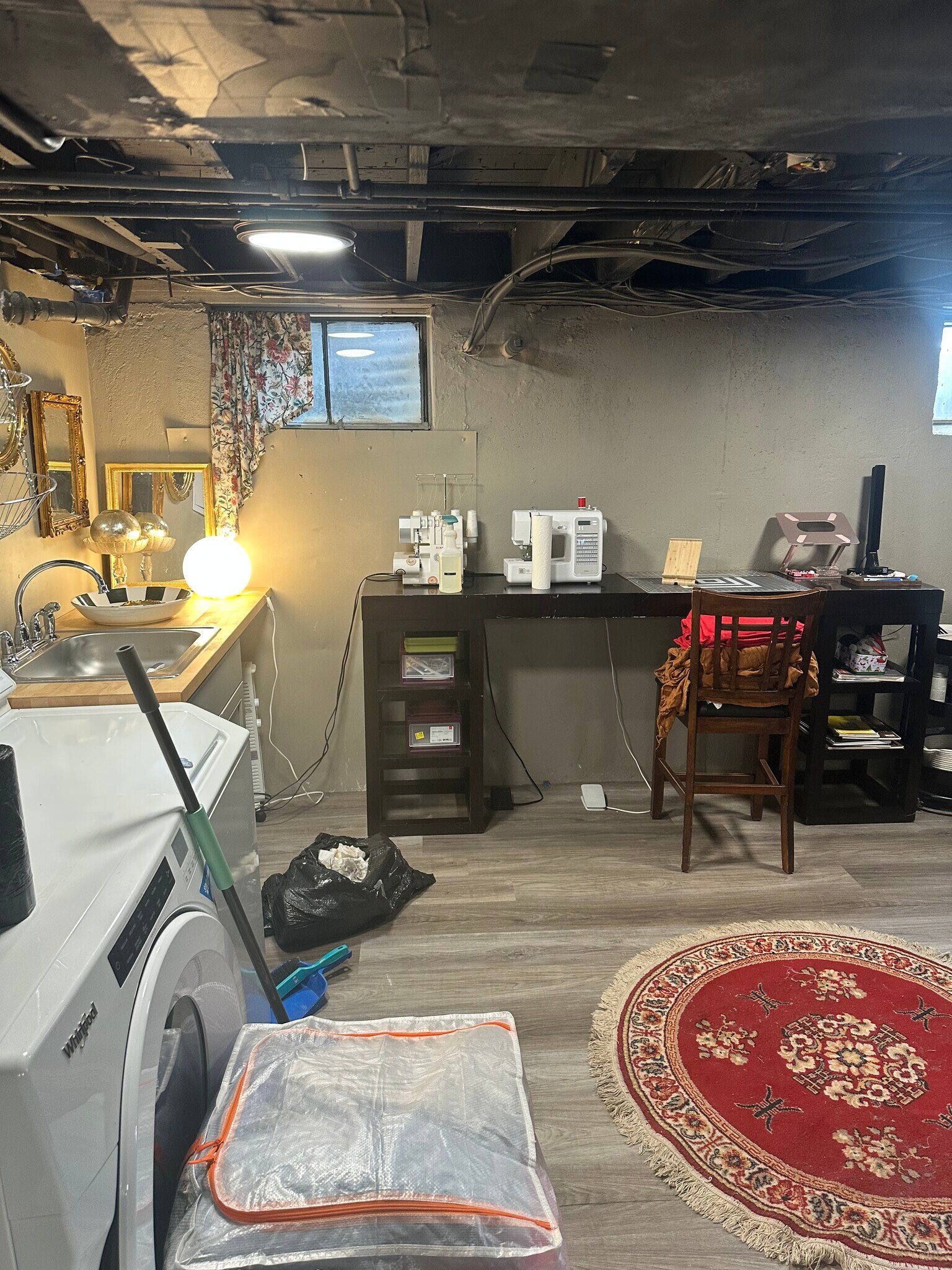 Opposite view of dry basement. With washer in view. - 189 Newman St