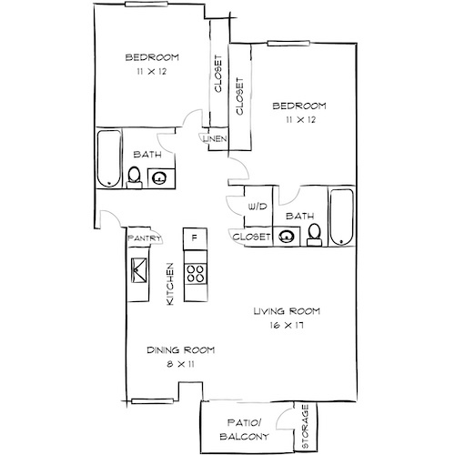 Floorplan - Laurel Crossing Apartment Homes