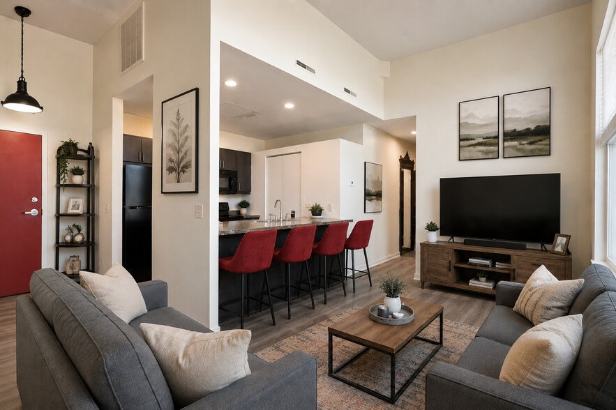 Apt 202 - Living Room - The Lofts At City Hall