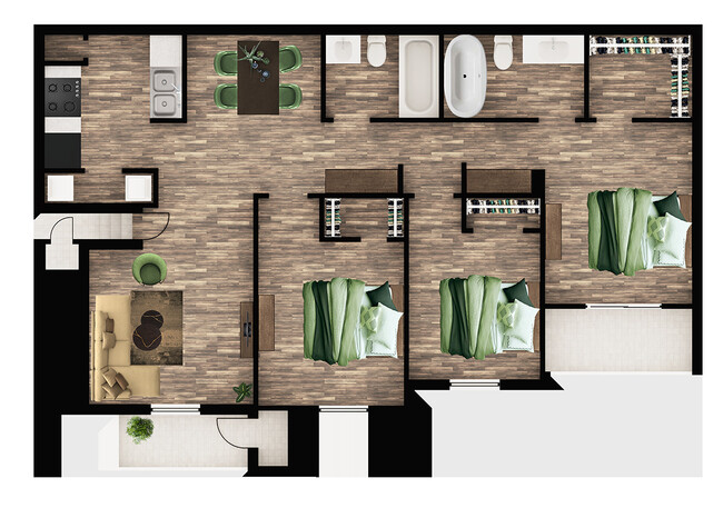 Floorplan - The Place at 1825