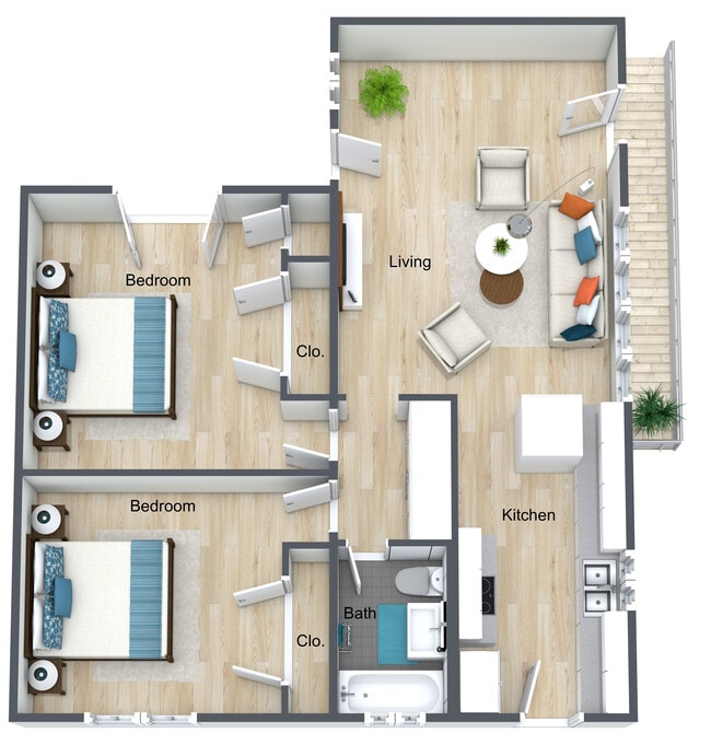 Floorplan - Leland Apartments
