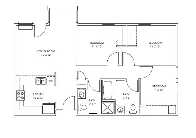 3BR/2BA - Eastgate Station